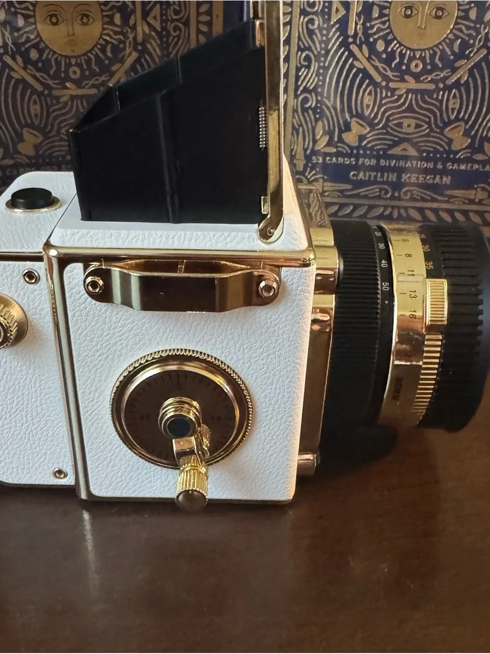 White & Gold Retro look Digital Camera